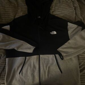 The North Face Men’s Black & Gray Colorblock Zip Hoodie